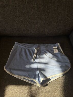 Blue/ Purple Athletic Shorts with Cream Trim